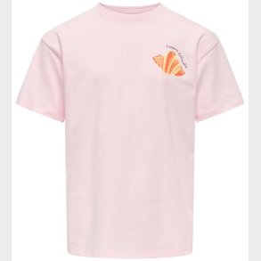 Kids Only T-shirt - KogCarina - Loose - Barely Pink/Amalfi