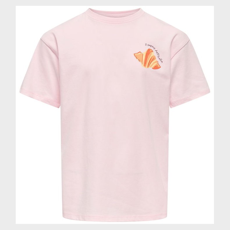 Kids Only T-shirt - KogCarina - Loose - Barely Pink/Amalfi