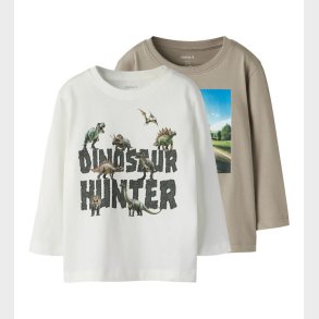 Name It Bluse - 2-pak - NmmVoto - Vintage Khaki/Cloud Dancer