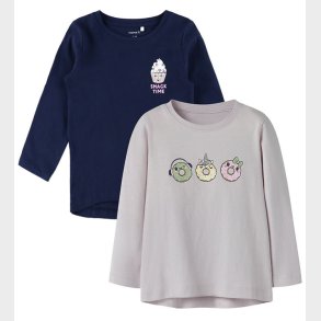 Name It Bluse - 2-pak - NmfViolet - Loose - Navy Blazer/Lilac Ma