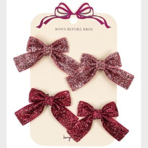 Konges Sl�jd H�rsp�nder - 4-pak - Glitter - Pink Mix