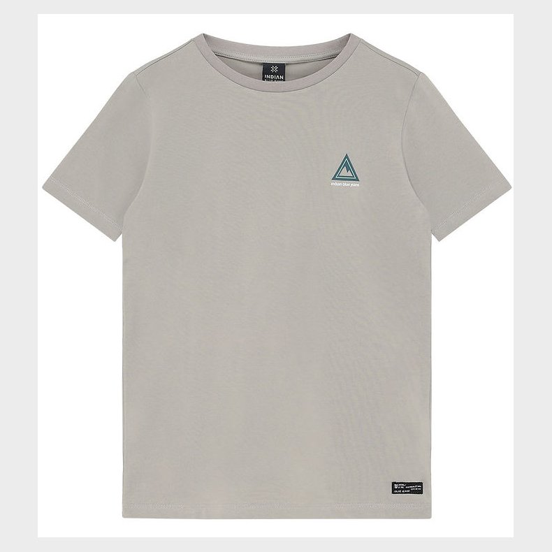 Indian Blue Jeans T-Shirt - Chest and Backprint - Light Dusty Gr
