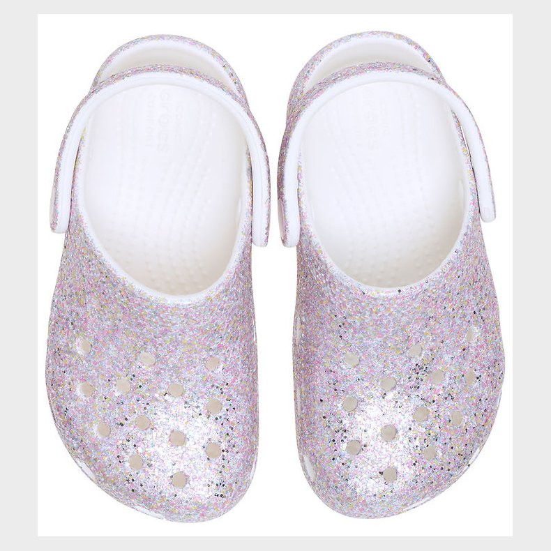 Crocs Sandaler - Classic Fantasy Glitter Clog T - Hvid