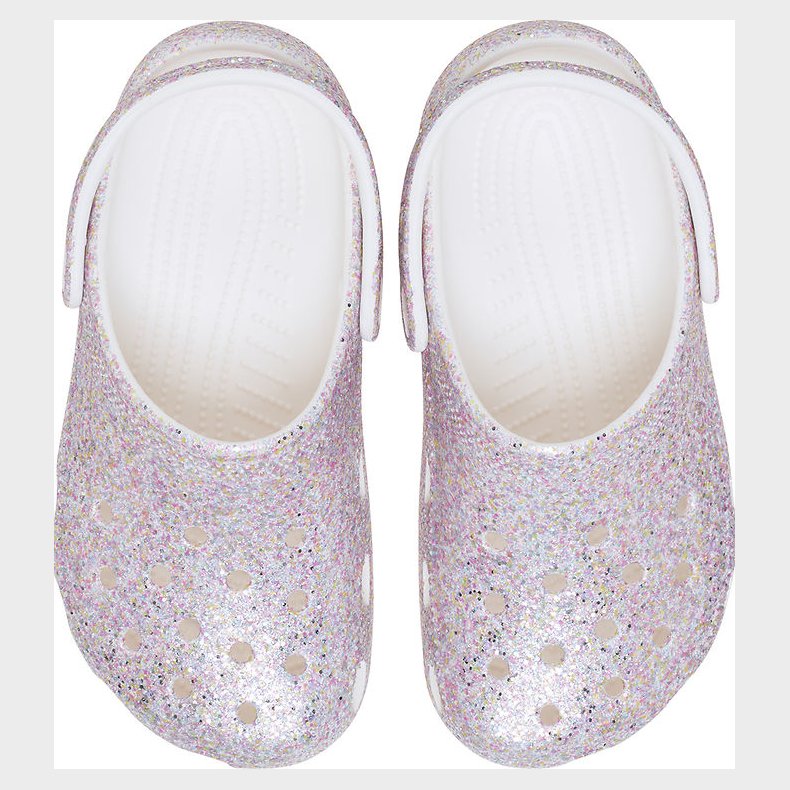 Crocs Sandaler - Classic Fantasy Glitter Clog K - Hvid