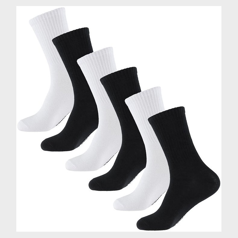 Jack & Jones Str�mper - 6-pak - JacNolan - Hvid/Sort