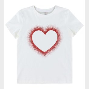 Kids Only T-shirt - KogCandy - Cloud Dancer/Glitter Heart