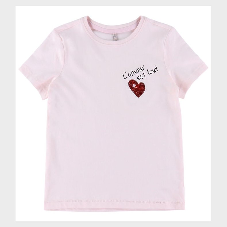 Kids Only T-shirt - KogCandy - Barely Pink/Lamour