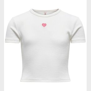 Kids Only T-shirt - Rib - KogElva - Cloud Dancer/Heart/Romance R