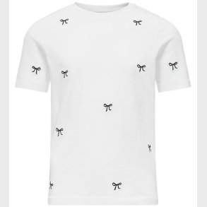 Kids Only T-shirt - Noos - KogKetty - Bright White/Black Bows