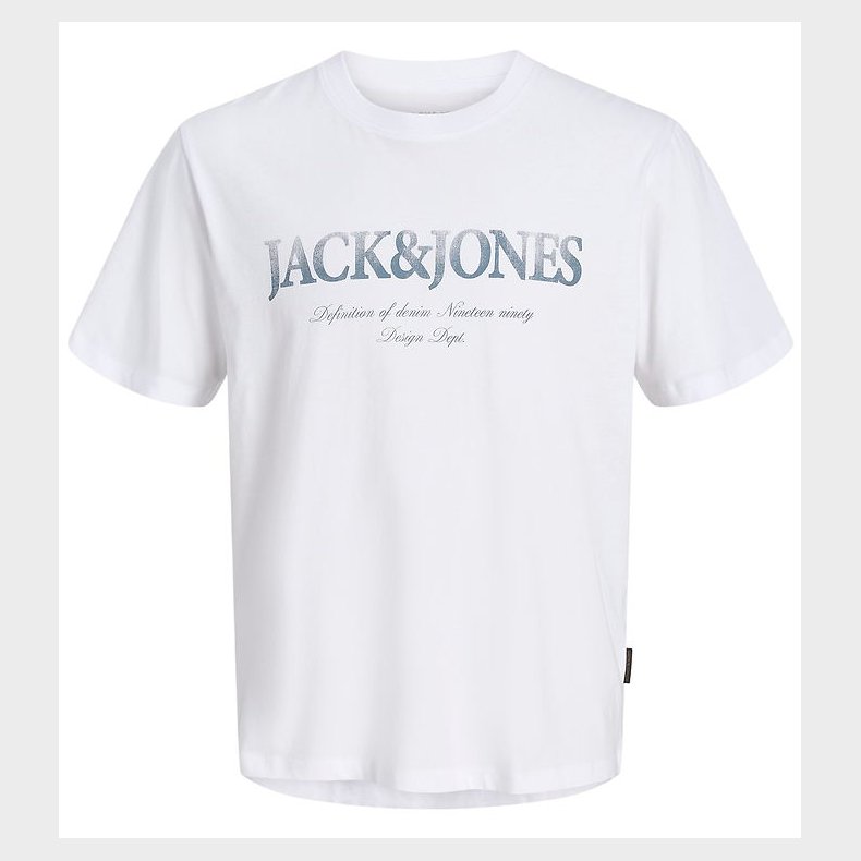 Jack & Jones T-shirt - JjDevin - Bright White m. Print