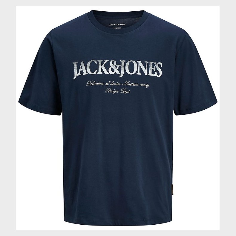 Jack & Jones T-shirt - JjDevin - Navy Blazer m. Print
