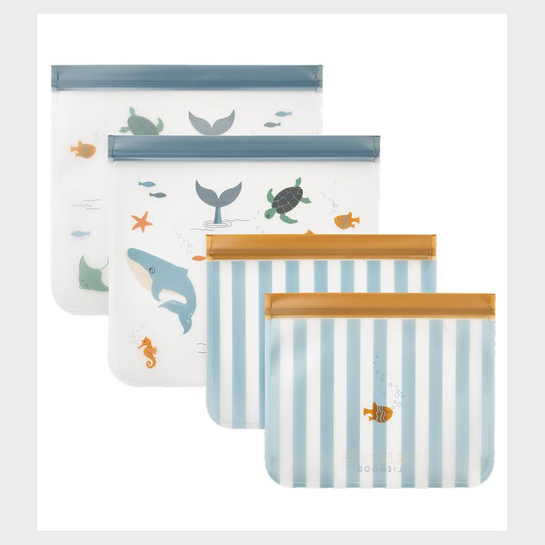 Liewood Madposer - Rebus - Genanvendelige - 4-pak - Sea Creature