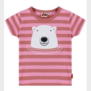 Dyr-Cph T-Shirt - Dyrgrowl Tee AOP/STRIB - Lovely Rose/Antique R