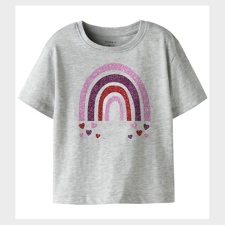 Name It T-shirt - NmfBelina - Light Grey Melange