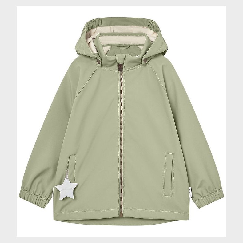 Mini A Ture Softshelljakke m. Fleece - MatAden - Tea Green