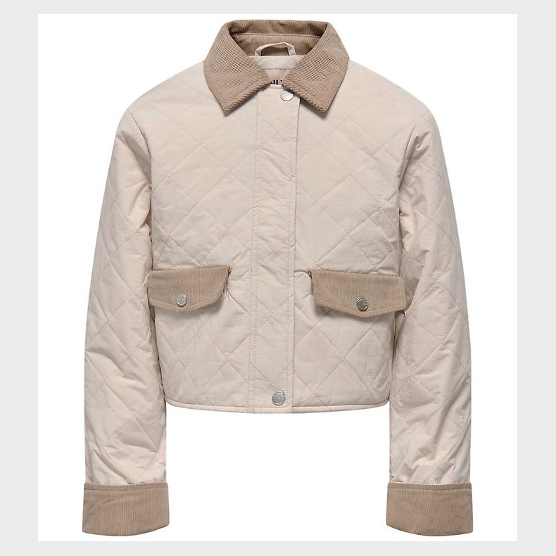 Kids Only Overgangsjakke - KogRosalina - Moonbeam/Corduroy/Silve