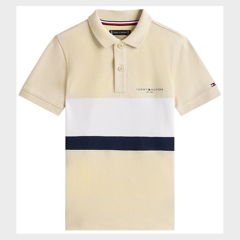Tommy Hilfiger Polo - Mini Crop - Classic Beige ColourblockBeige