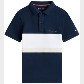 Tommy Hilfiger Polo - Mini Crop - Dark Night Navy ColourblockBlu