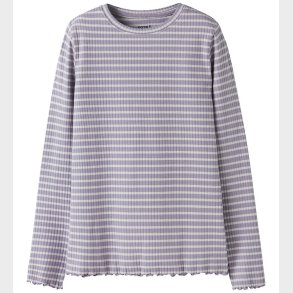 Name It Bluse - Rib - NkfVemma - Lavender Gray/Lilac Marble