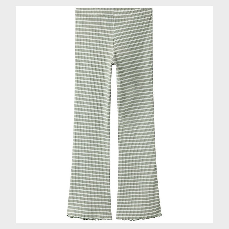 Name It Leggings - Rib - Flare - NkfVemma - Shadow/Cloud Dancer