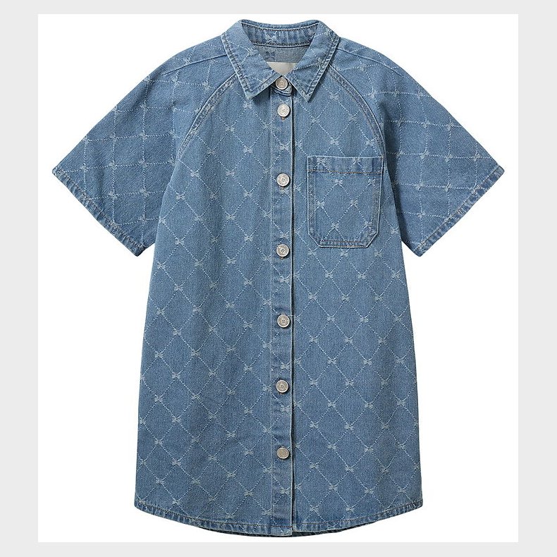 Sofie Schnoor Kjole - Maya - Denim Blue m. Harlequinm�nster