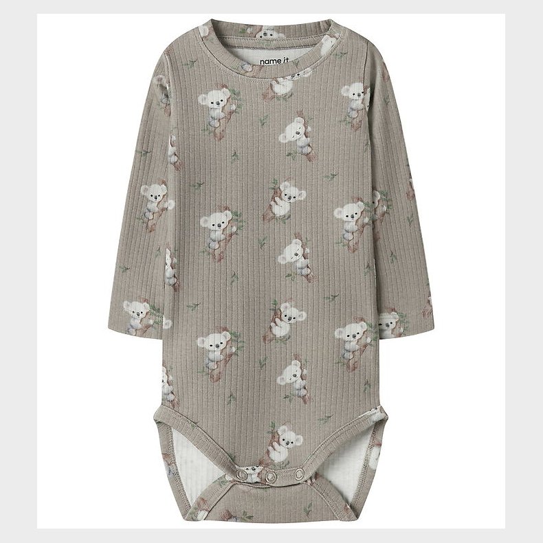 Name It Body l/� - Rib - NbmBoala - Vintage Khaki
