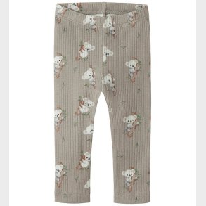 Name It Leggings - Rib - NbmBoala - Vintage Khaki