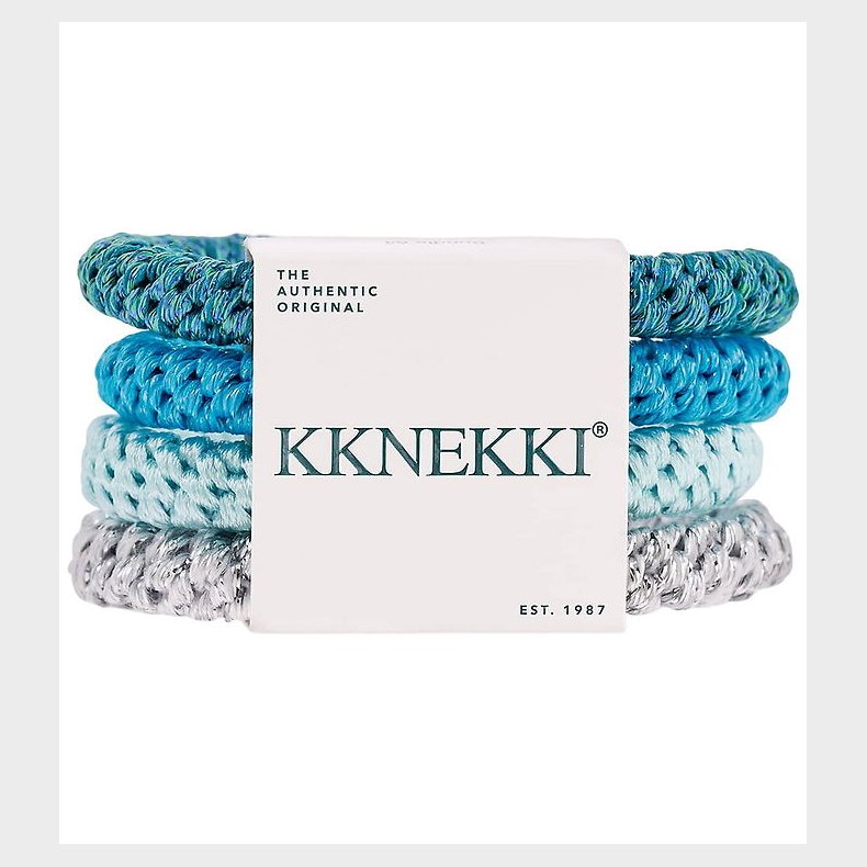 Kknekki H�relastikker - 4-pak - S�lv/Bl�