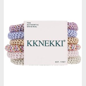 Kknekki H�relastikker - Slim - 6-pak - Lilla/Beige/Gr�n