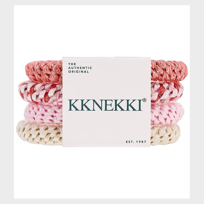 Kknekki H�relastikker - 4-pak - Rosa/Creme