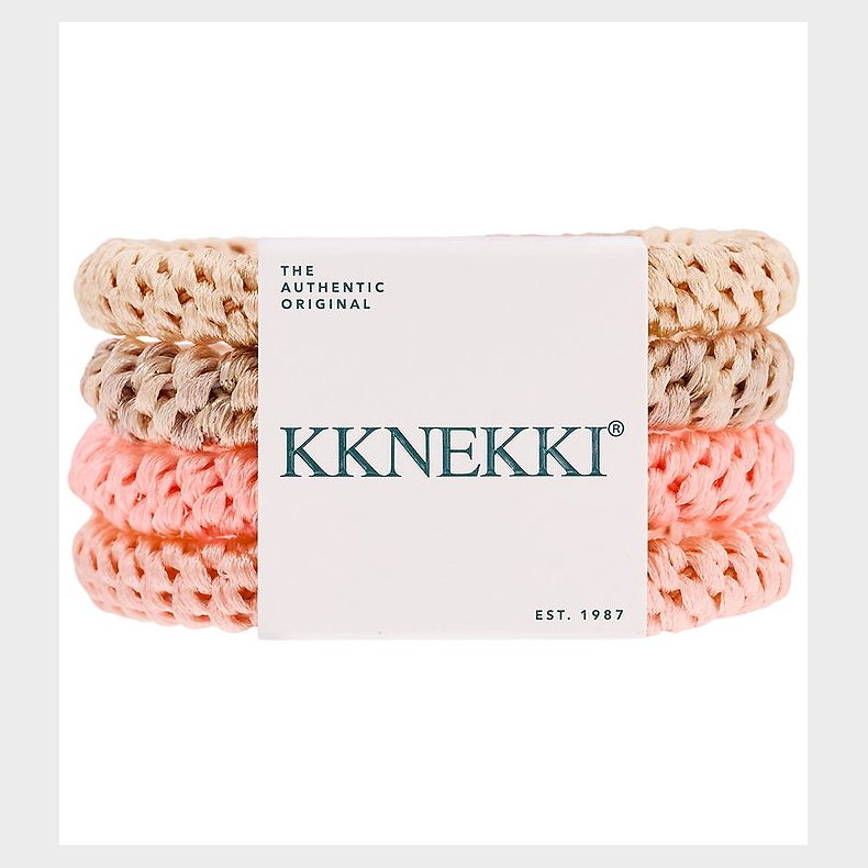 Kknekki H�relastikker - 4-pak - Beige/Rosa