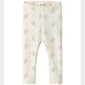 Lil' Atelier Leggings - NbfRachello - Coconut Milk/Flower
