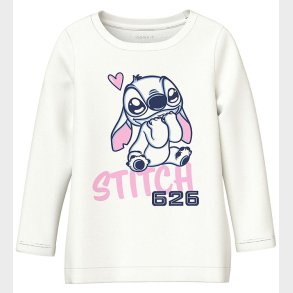 Naame It Bluse - NmfVosla - Stitch - Cloud Dancer