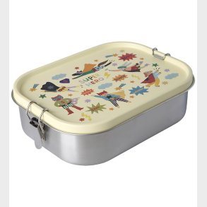 Rice Madkasse - Rustfrit St�l - Stor - m. 2 Rum - Hero/Cream