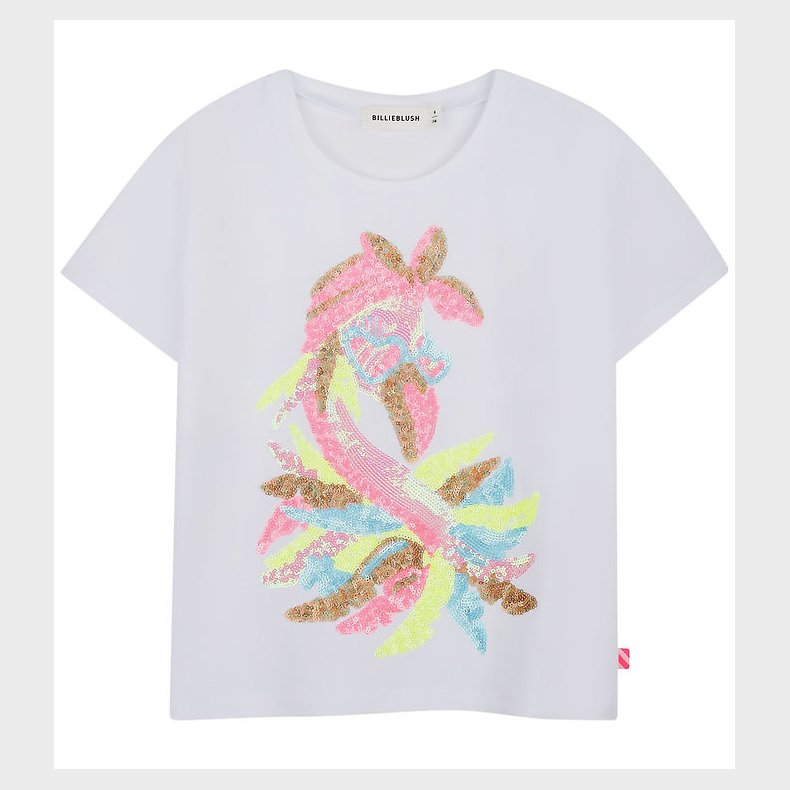 Billieblush T-shirt - Hvid m. Pailletter