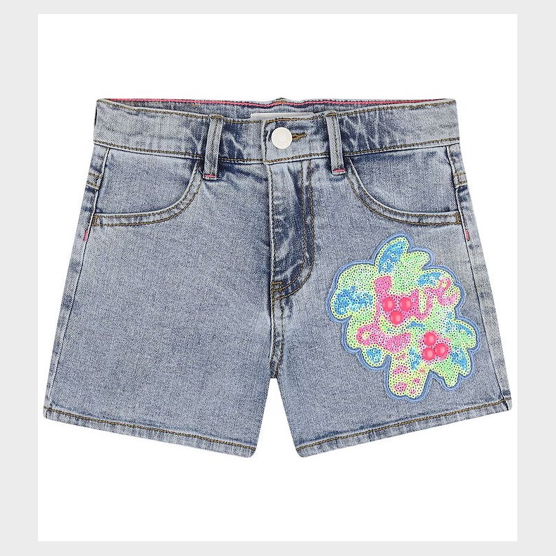 Billieblush Shorts - Denim - Stone m. Pailletter
