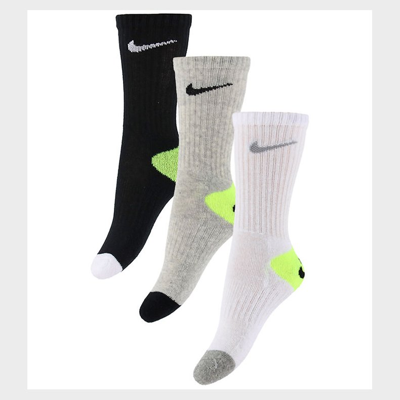 Nike Str�mper - 6-pak - Smiley - Grey Heather