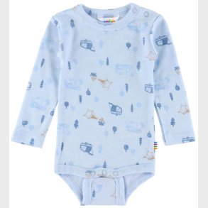 Joha Body l/� - Uld - Lysebl� m. Camping