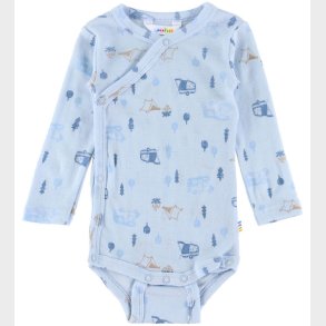 Joha Sl�-om Body l/� - Uld - Lysebl� m. Camping