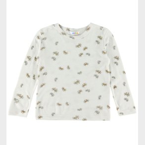 Joha Bluse - Uld/Silke - Off White m. Krabber