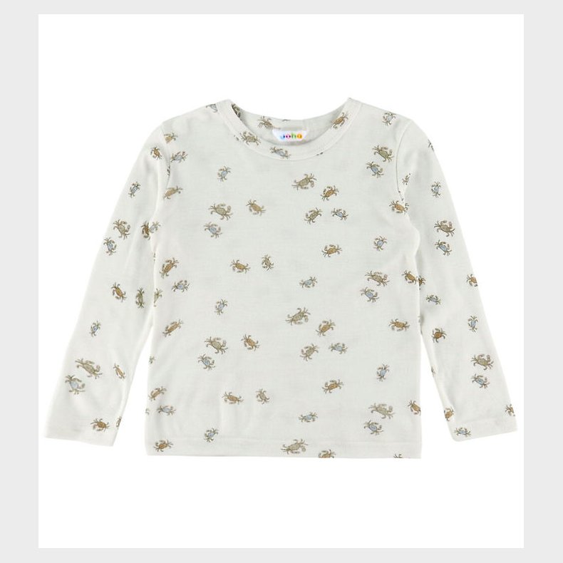 Joha Bluse - Uld/Silke - Off White m. Krabber