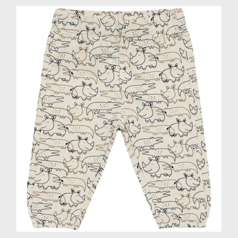 Minymo Sweatpants - White Swan m. Vilde Dyr