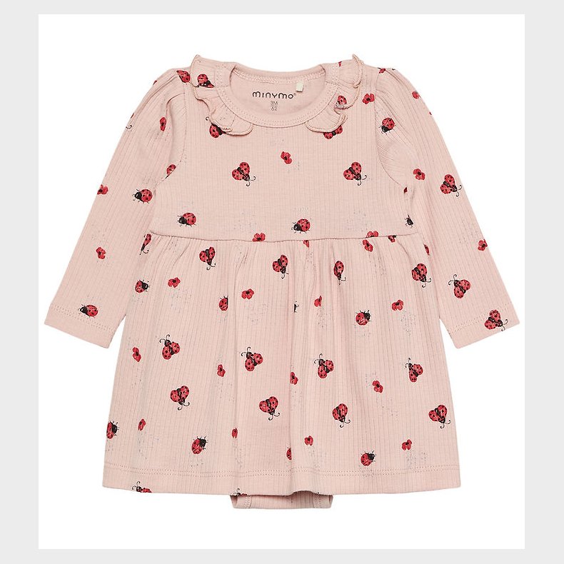 Minymo Kjole - Rib - Peach Whip