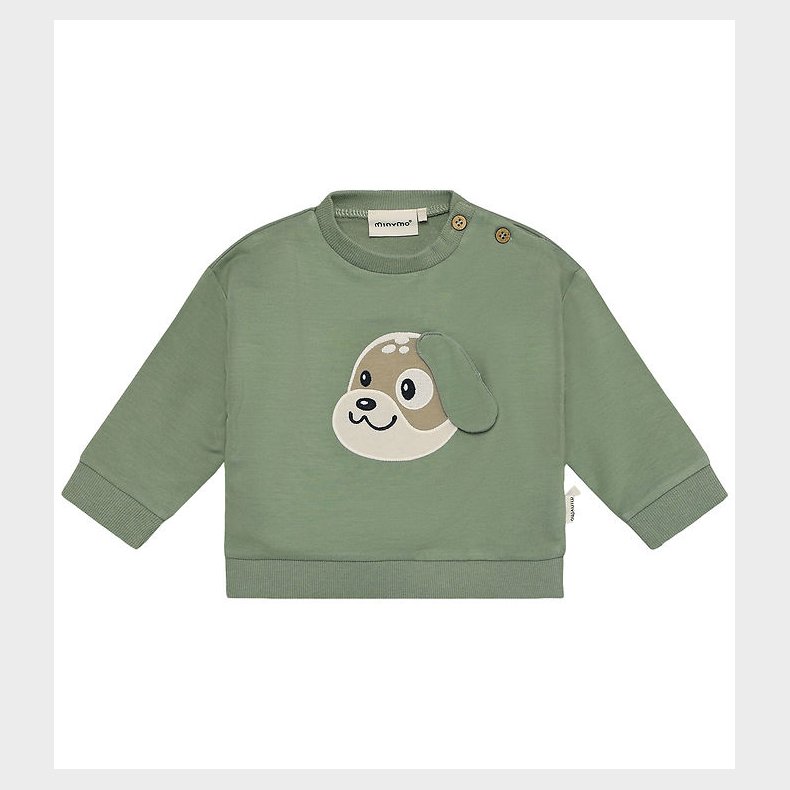 Minymo Sweatshirt - Lily Pad m. Hund