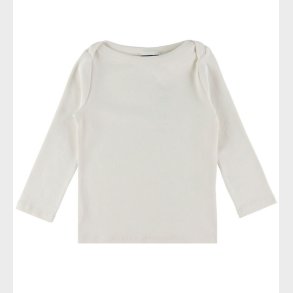 LMTD Bluse - Boatneck - Rib - NlfEnvo - White Alyssum