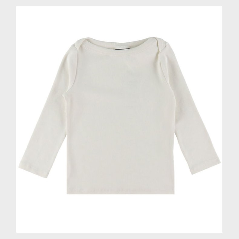 LMTD Bluse - Boatneck - Rib - NlfEnvo - White Alyssum