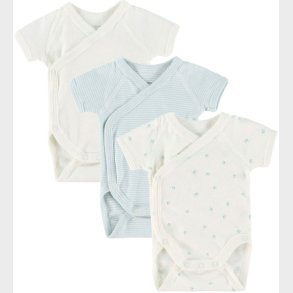 Petit Bateau Body k/� - 3-pak - Hvid/ Gr�n