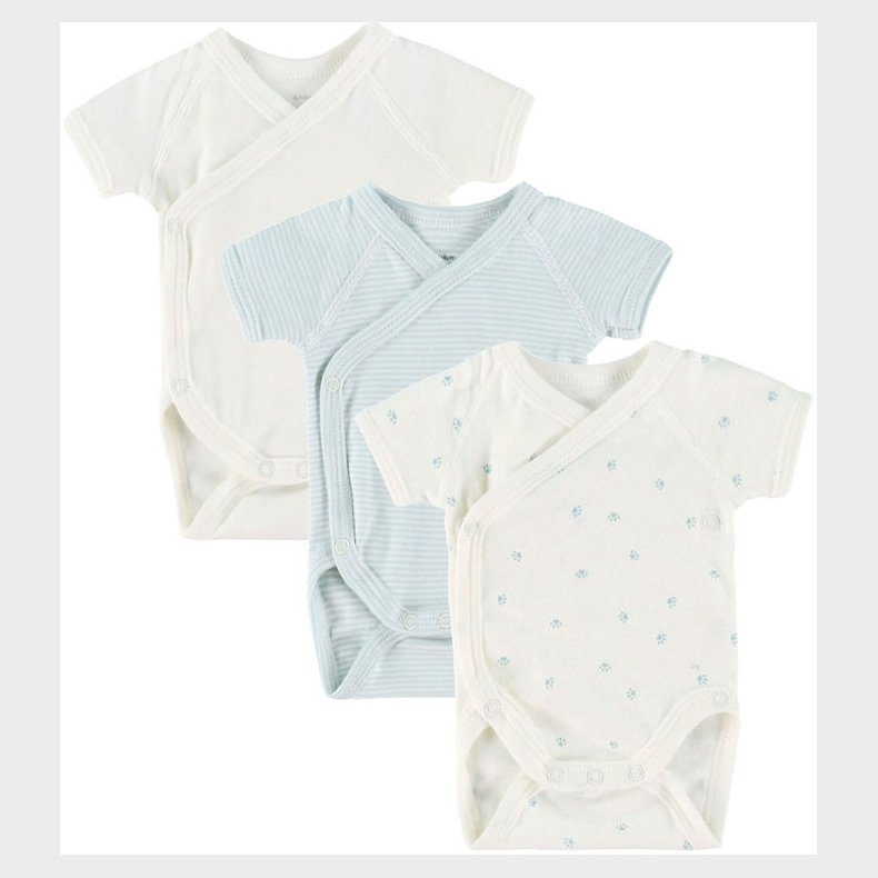 Petit Bateau Body k/� - 3-pak - Hvid/ Gr�n