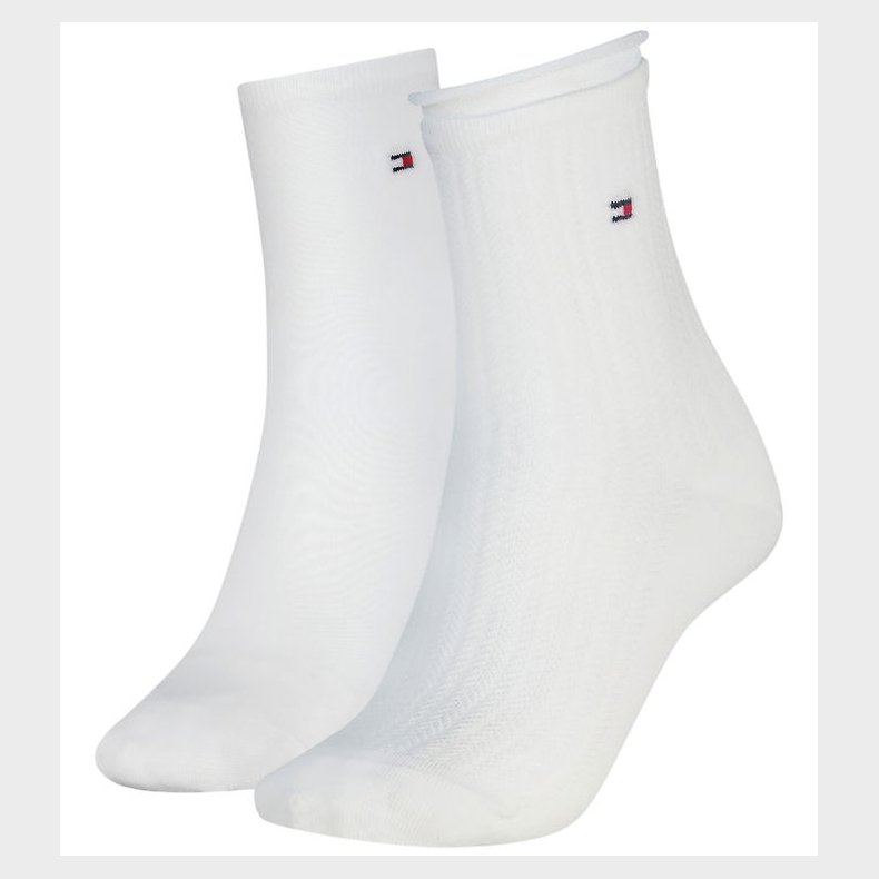 Tommy Hilfiger Str�mper - 2-pak - Hvid