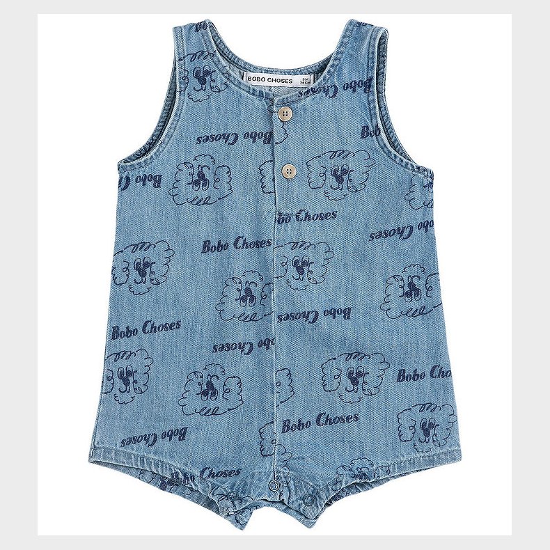 Bobo Choses Buksedragt - Denim - Pickle The Dog - Light Blue